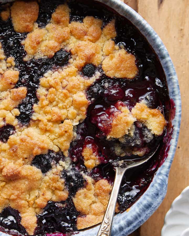 Air Fryer Blueberry Cobbler - Bites with Bri