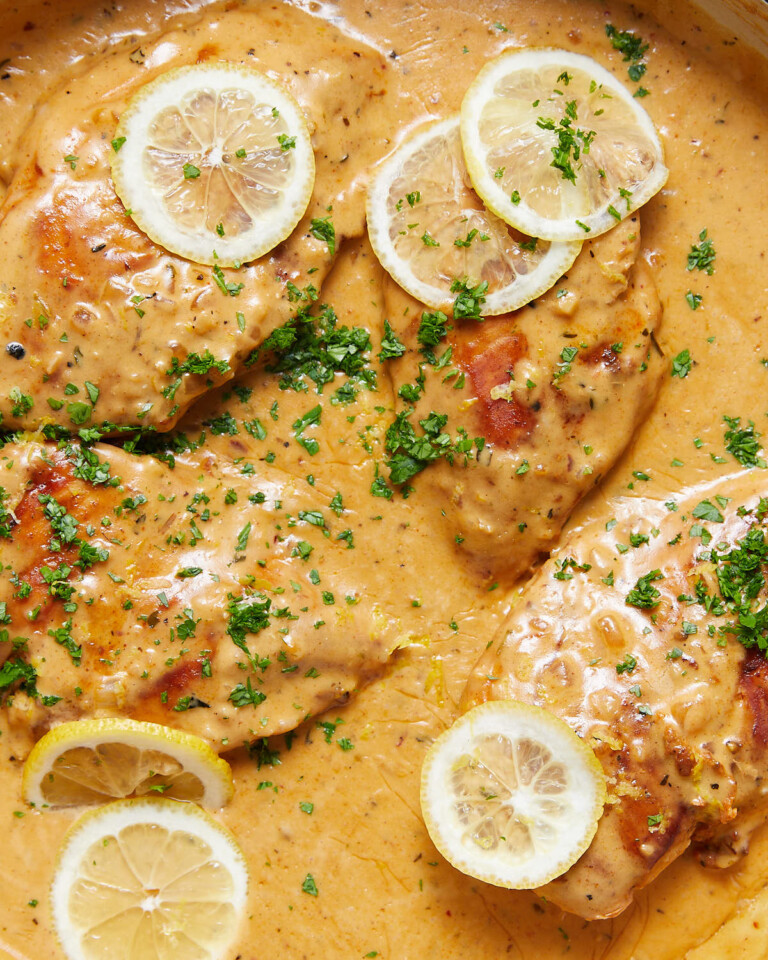 Creamy Lemon Chicken (in 30 Minutes & One Skillet) Bites with Bri
