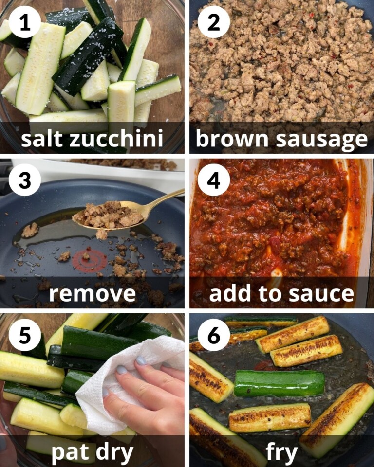 Italian Baked Zucchini with Tomato Sauce & Cheese Bites with Bri