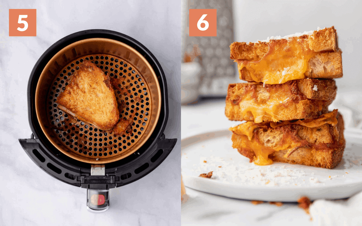 steps 5 & 6. finished sandwich. 