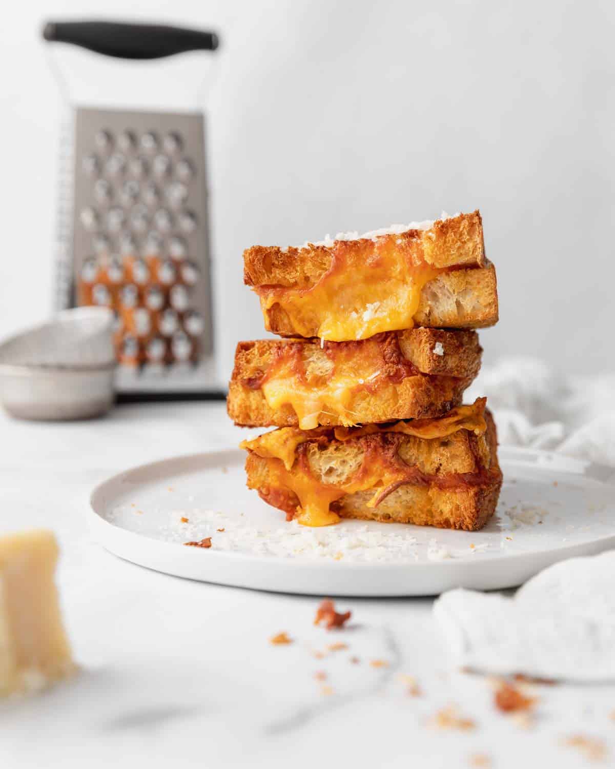 stacked grilled cheeses