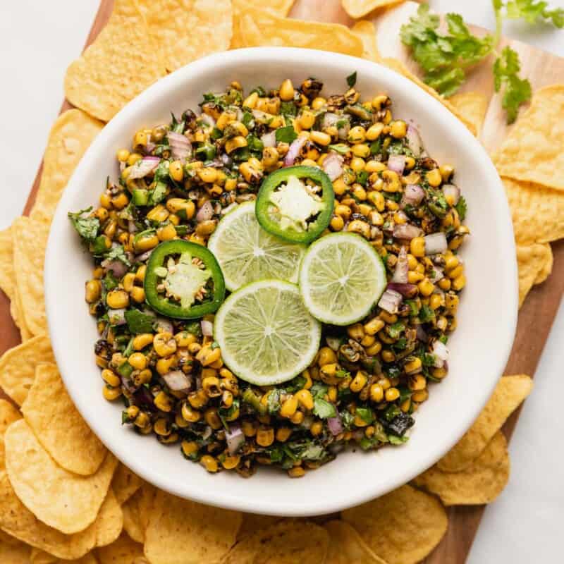 Roasted Chili Corn Salsa Better Than Chipotle Bites With Bri