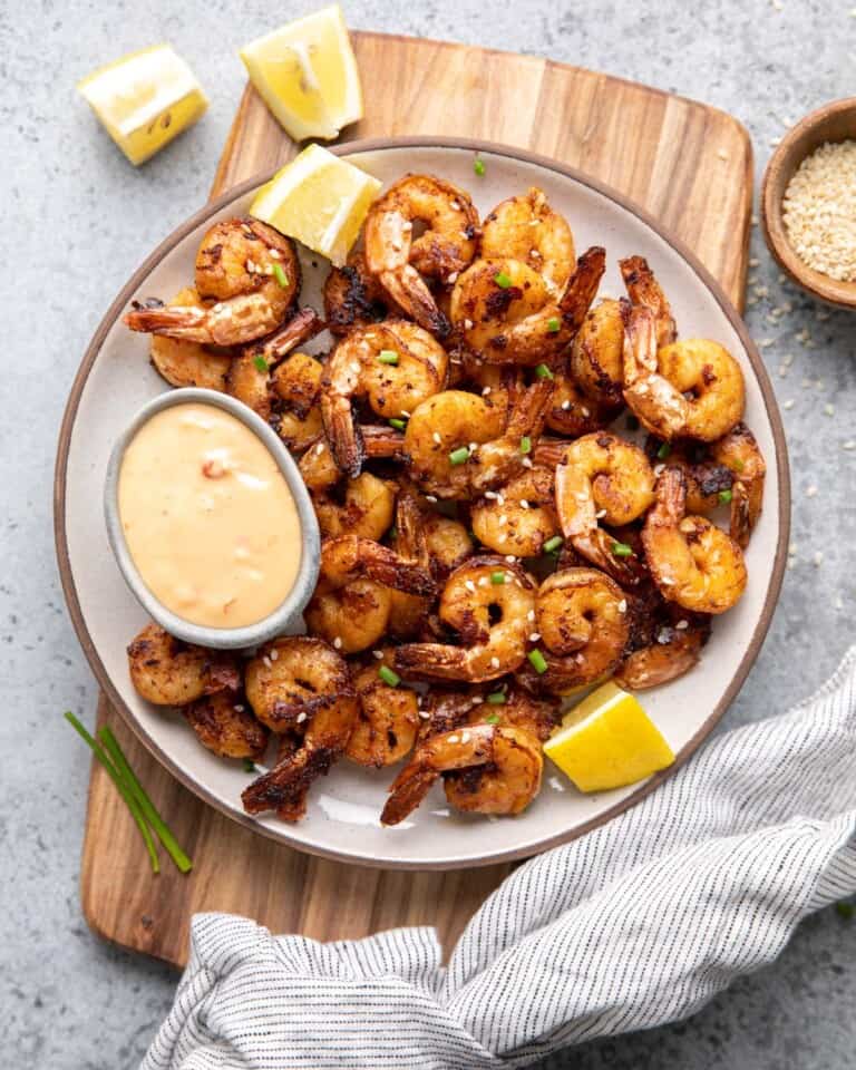 Crispy Hibachi Shrimp with Sweet Chili Aioli Bites with Bri