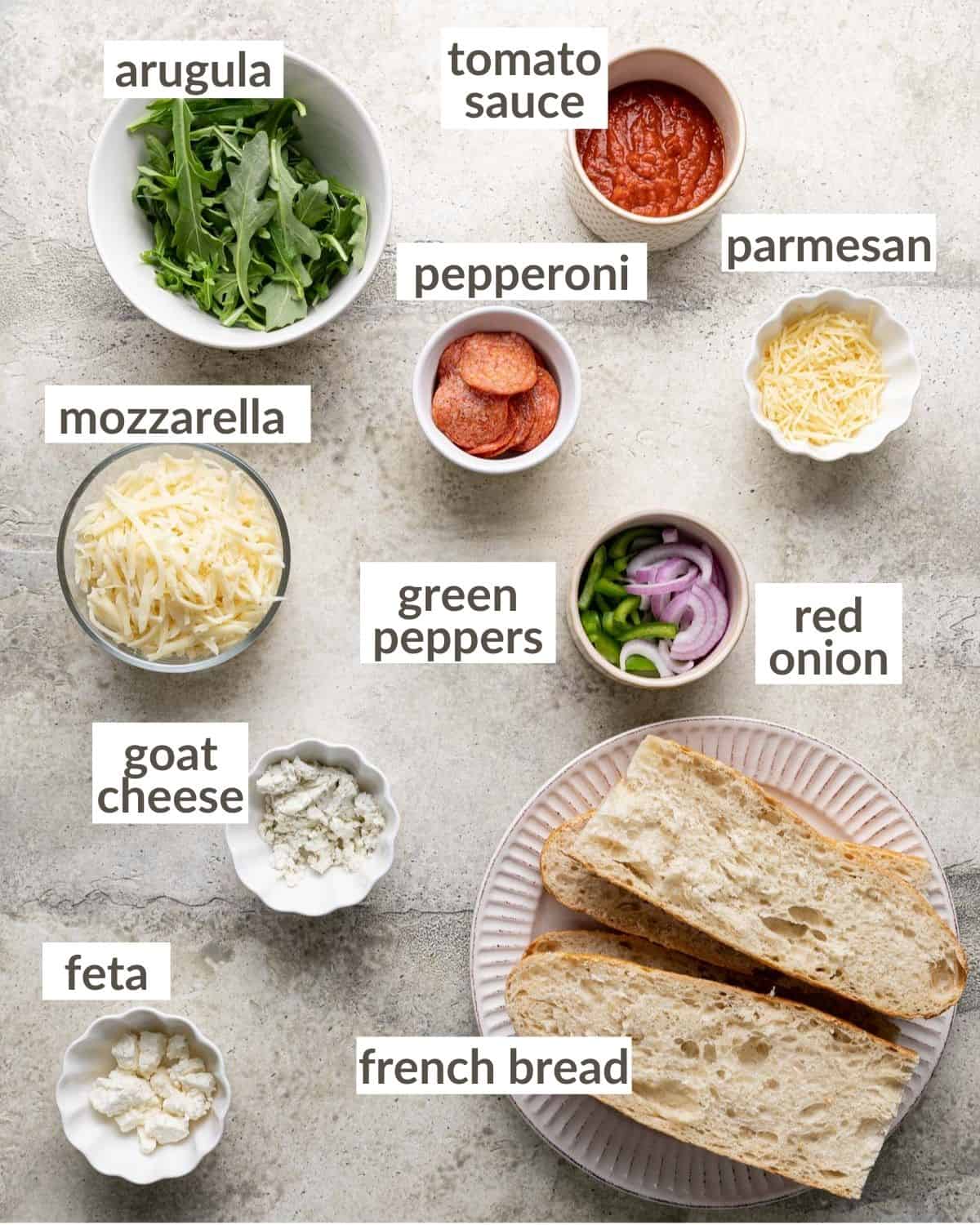 overhead of ingredients 