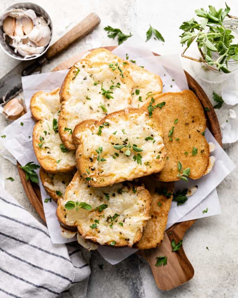 Texas Toast Garlic Bread Recipe Bites with Bri