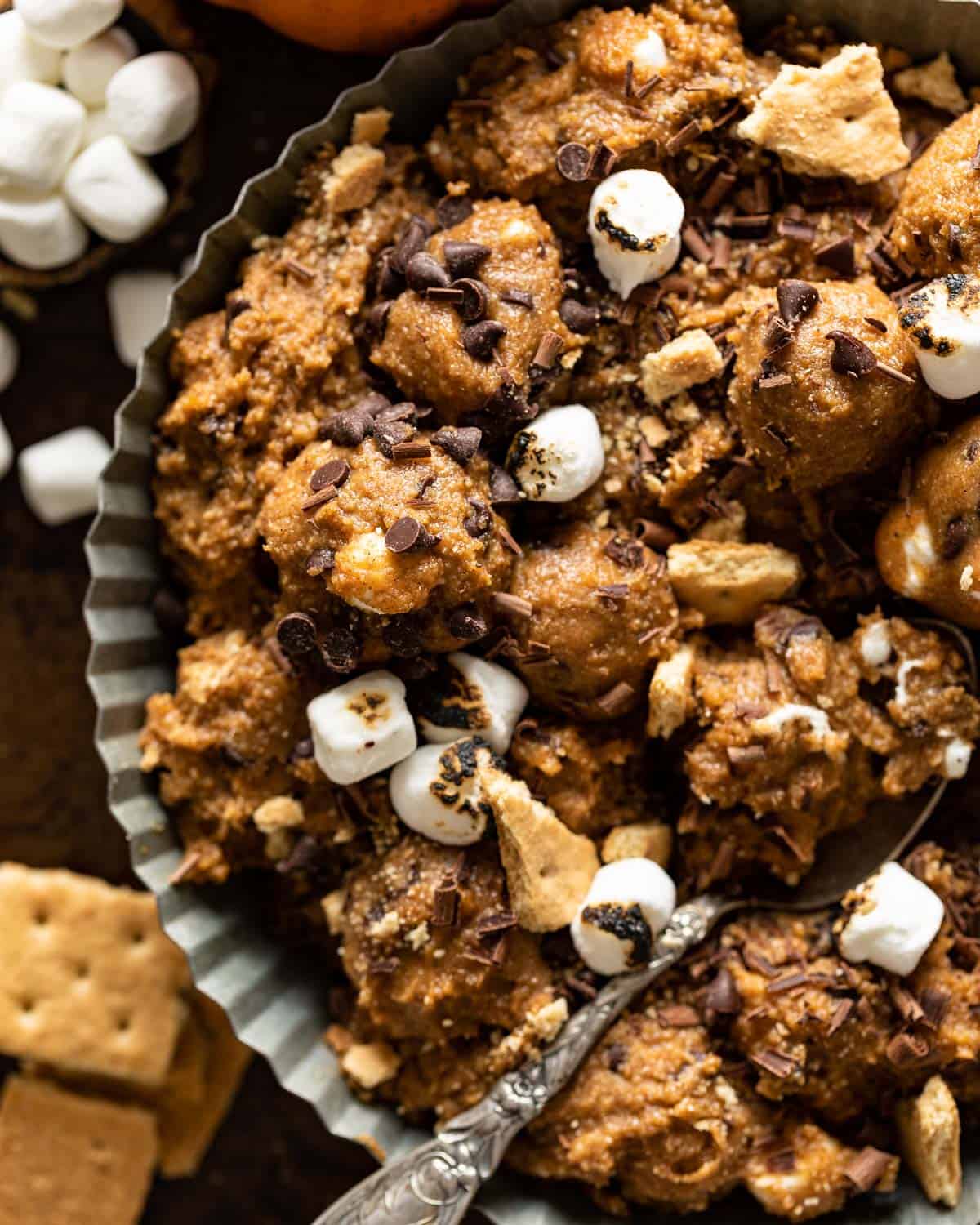 closeup of cookie dough