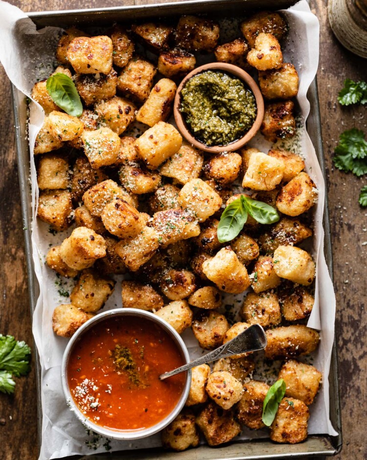 Trader Joe’s Cauliflower Gnocchi (Air Fryer) Bites with Bri