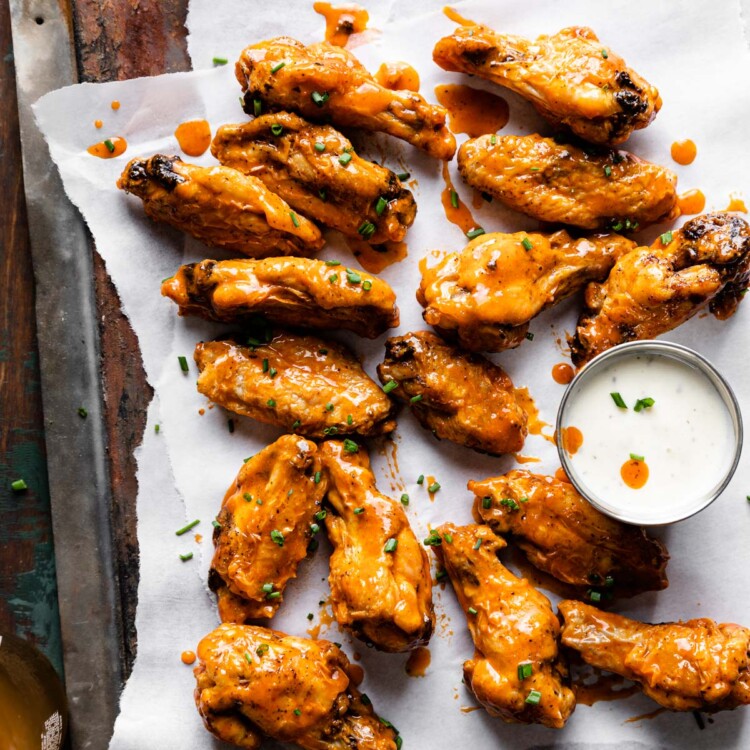 Frozen Chicken Wings in Air Fryer Bites with Bri