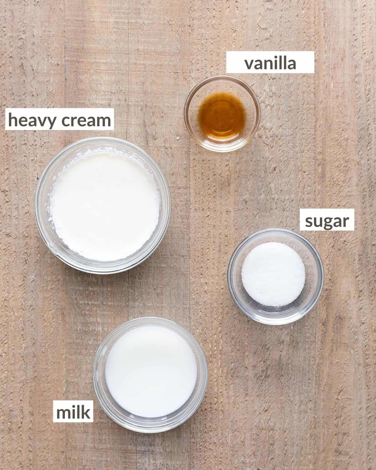ingredients needed for sweet cream cold foam