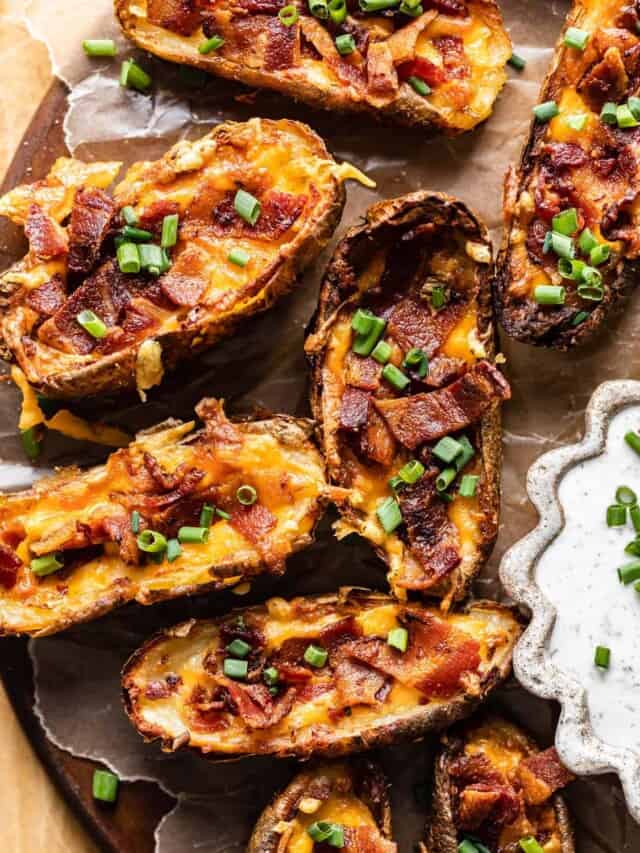 Potato Skins Recipe Bites with Bri