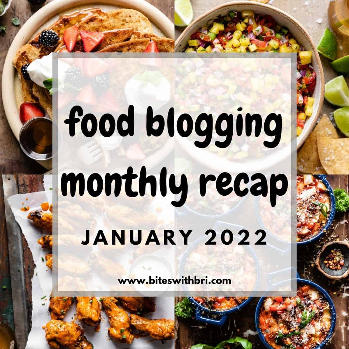 food blogging monthly recap graphic
