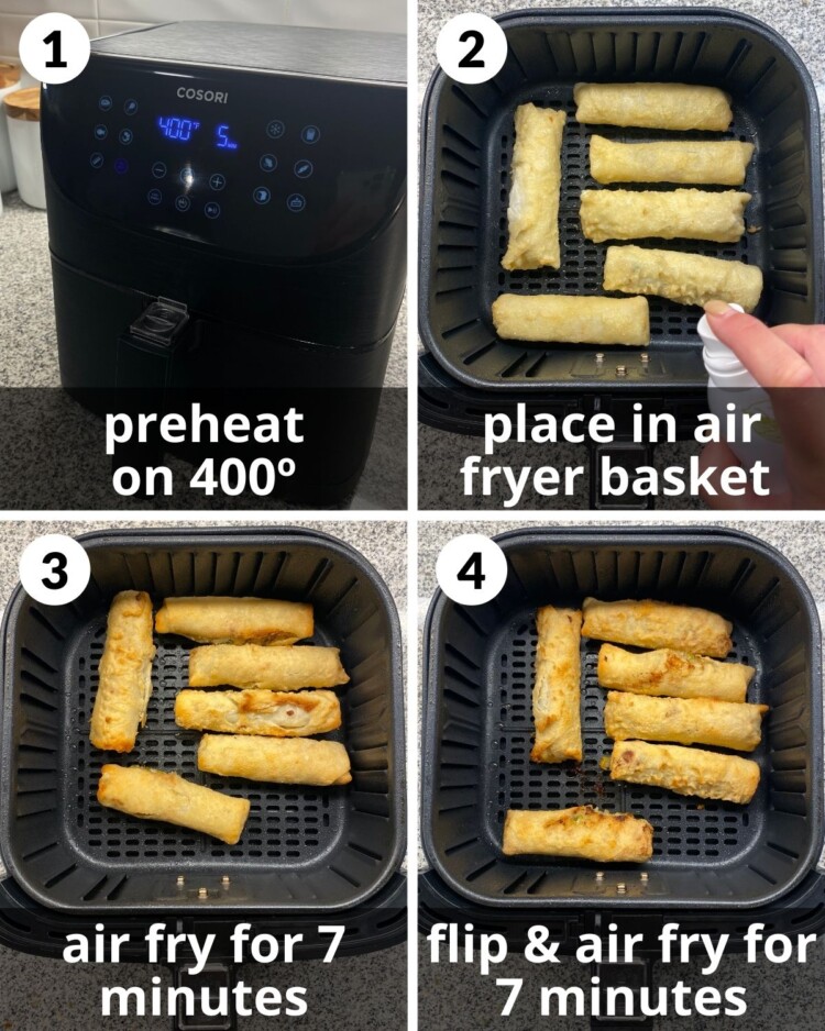 Air Fryer Frozen Egg Rolls Bites with Bri