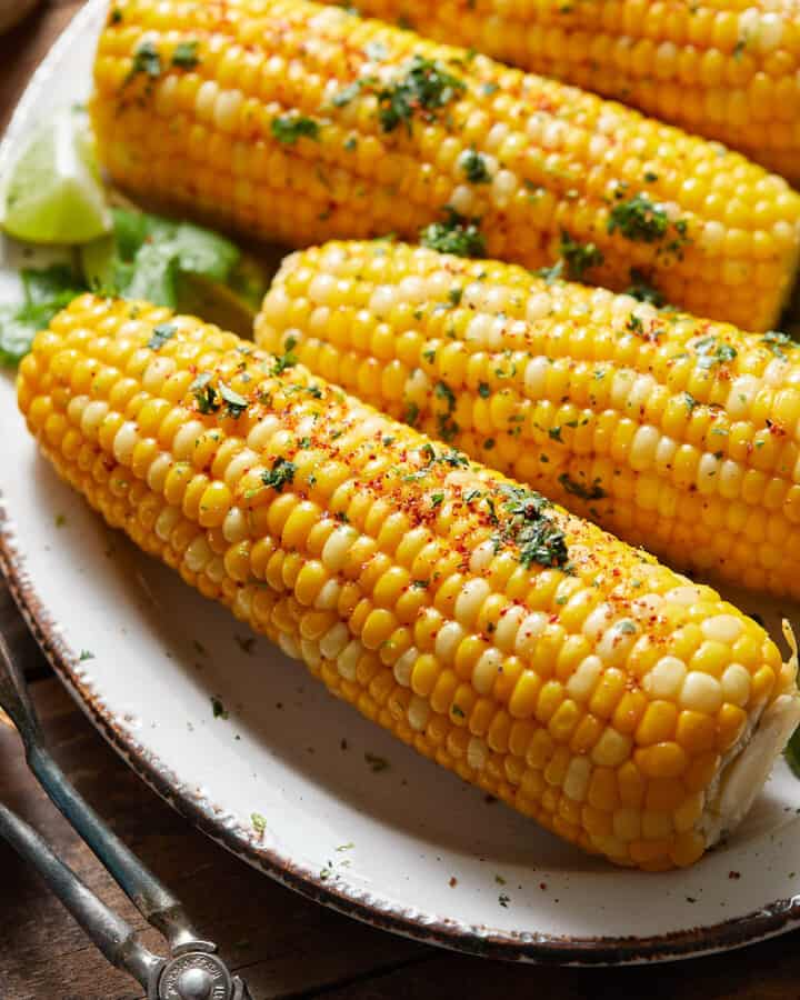 Chili Lime Corn on the Cob - Bites with Bri