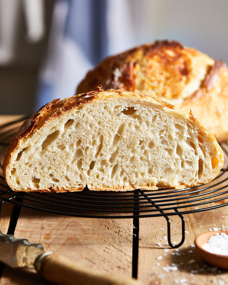 Easy Rustic Bread Recipe (Only 4 Ingredients & No-Knead!) - Bites with Bri