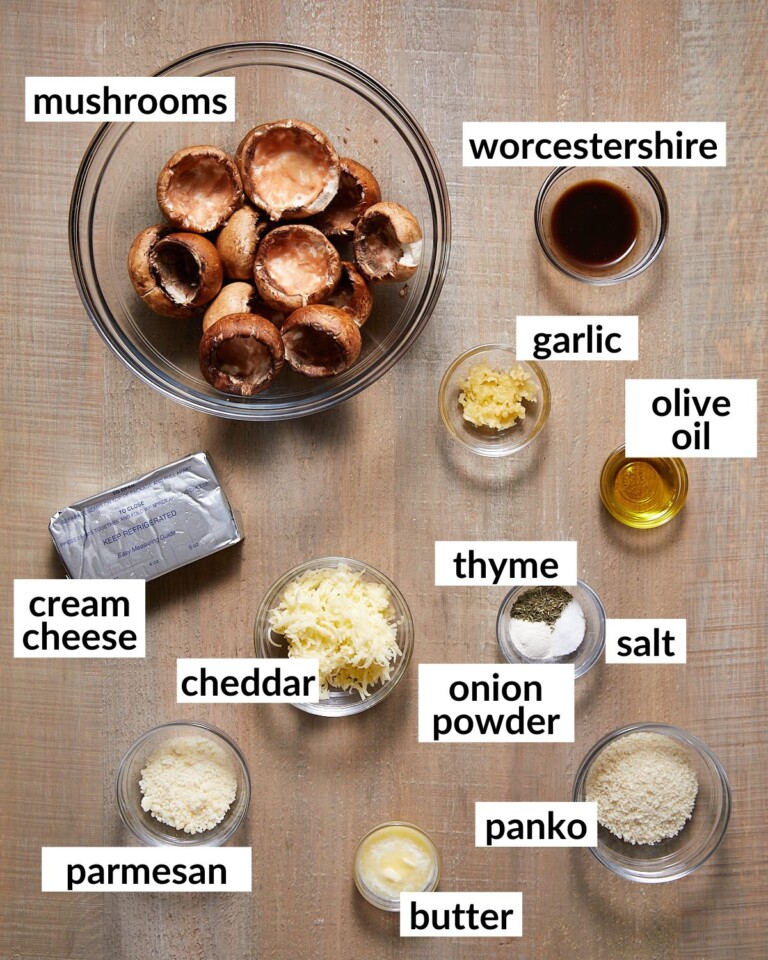 Cream Cheese Stuffed Mushrooms Bites with Bri