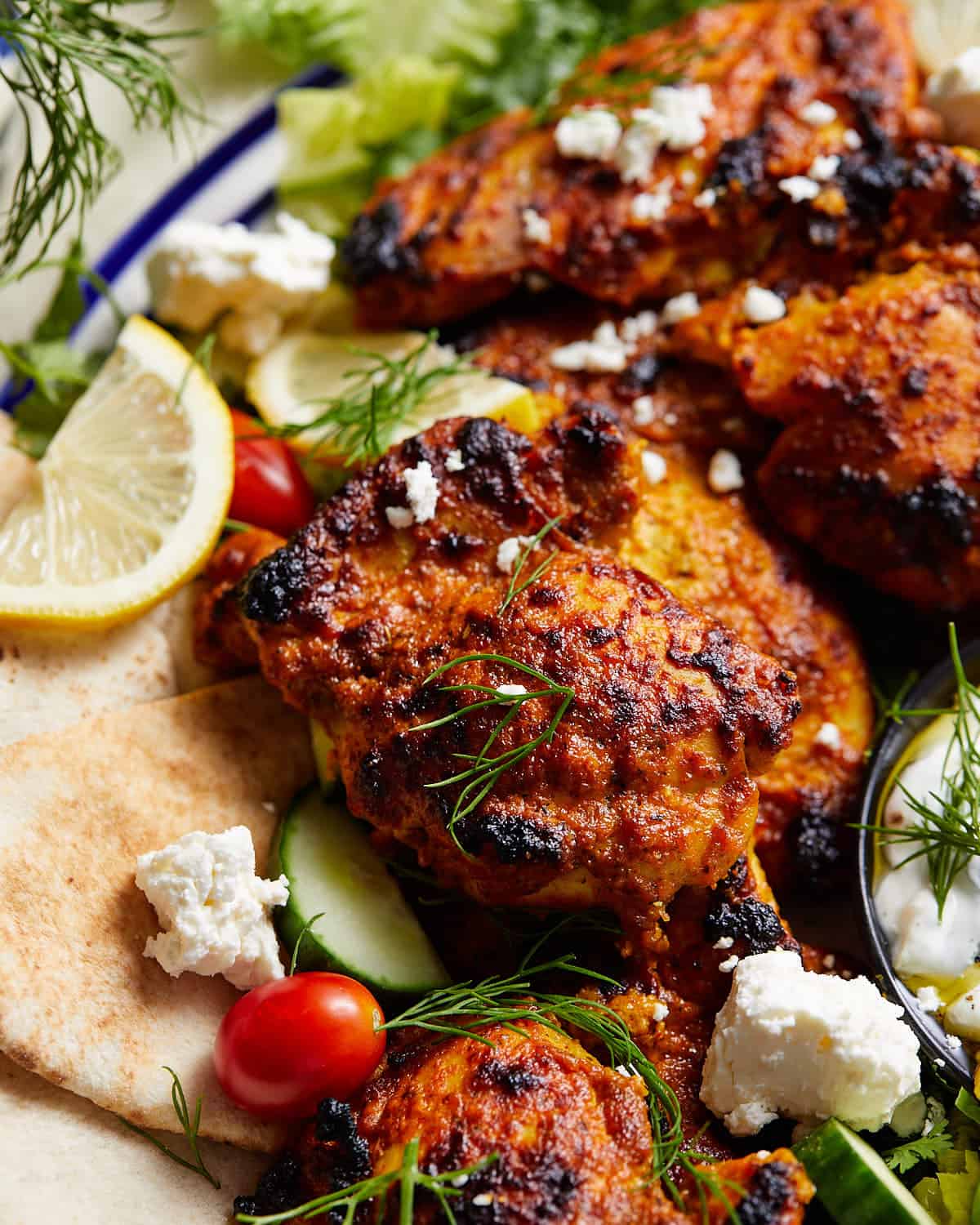 Greek Yogurt Marinated Chicken Bites with Bri