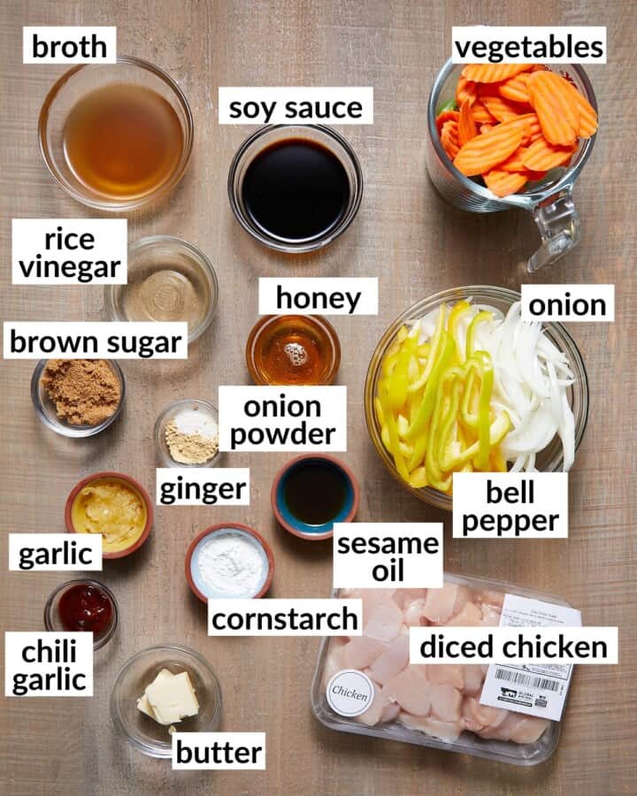 Stir Fry Marinated Chicken Bites with Bri