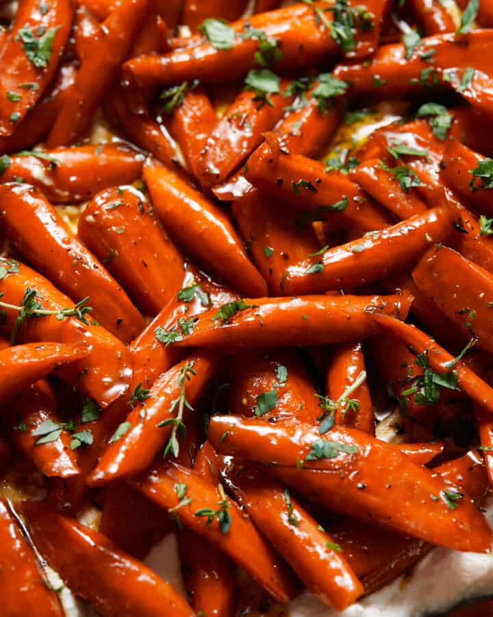 Brown Sugar Honey Glazed Carrots Bites with Bri