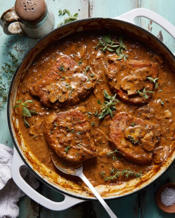 Dutch Oven Pork Chops - Bites with Bri