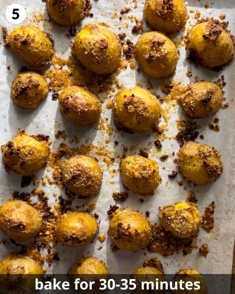 Oven Roasted Yukon Gold Potatoes Bites with Bri