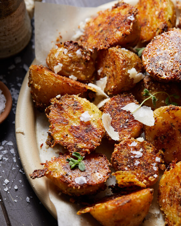 Oven Roasted Yukon Gold Potatoes Bites with Bri