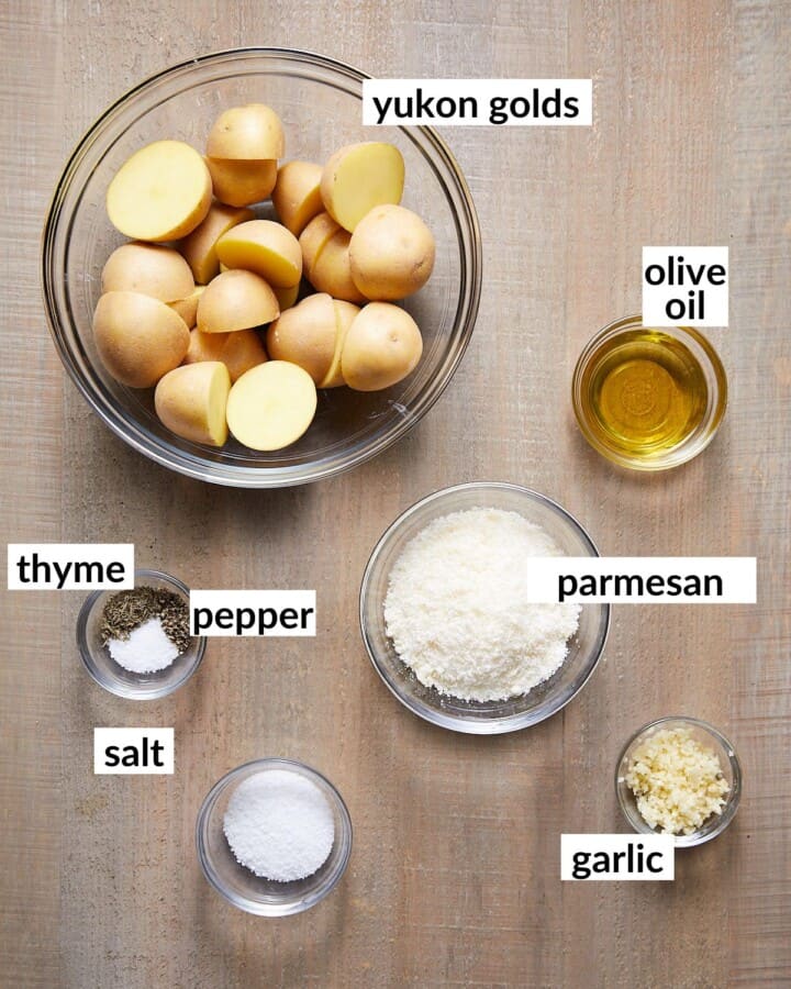 Oven Roasted Yukon Gold Potatoes Bites with Bri