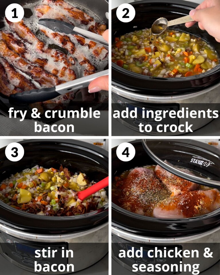 Slow Cooker Creamy Chicken and Corn Soup Bites with Bri