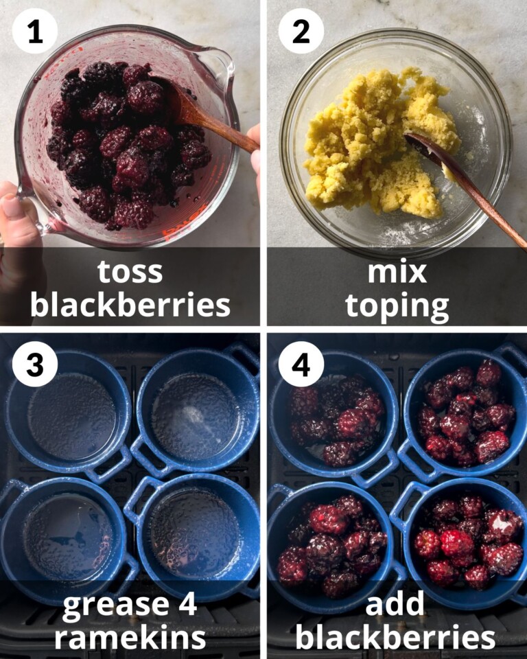 Air Fryer Blackberry Cobbler Bites with Bri