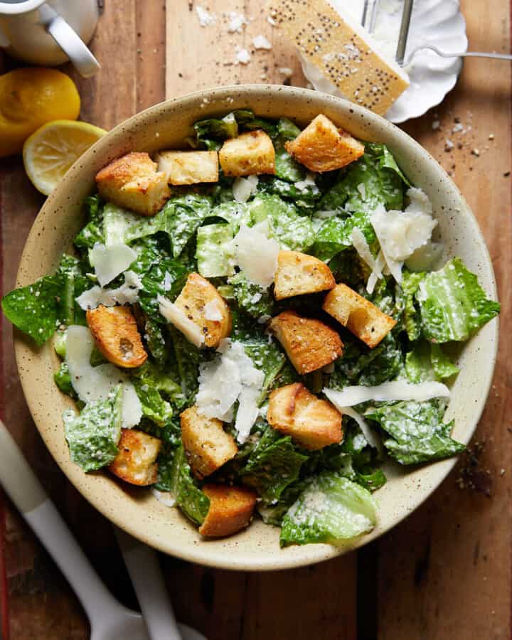 Caesar Salad Dressing without Anchovies Bites with Bri