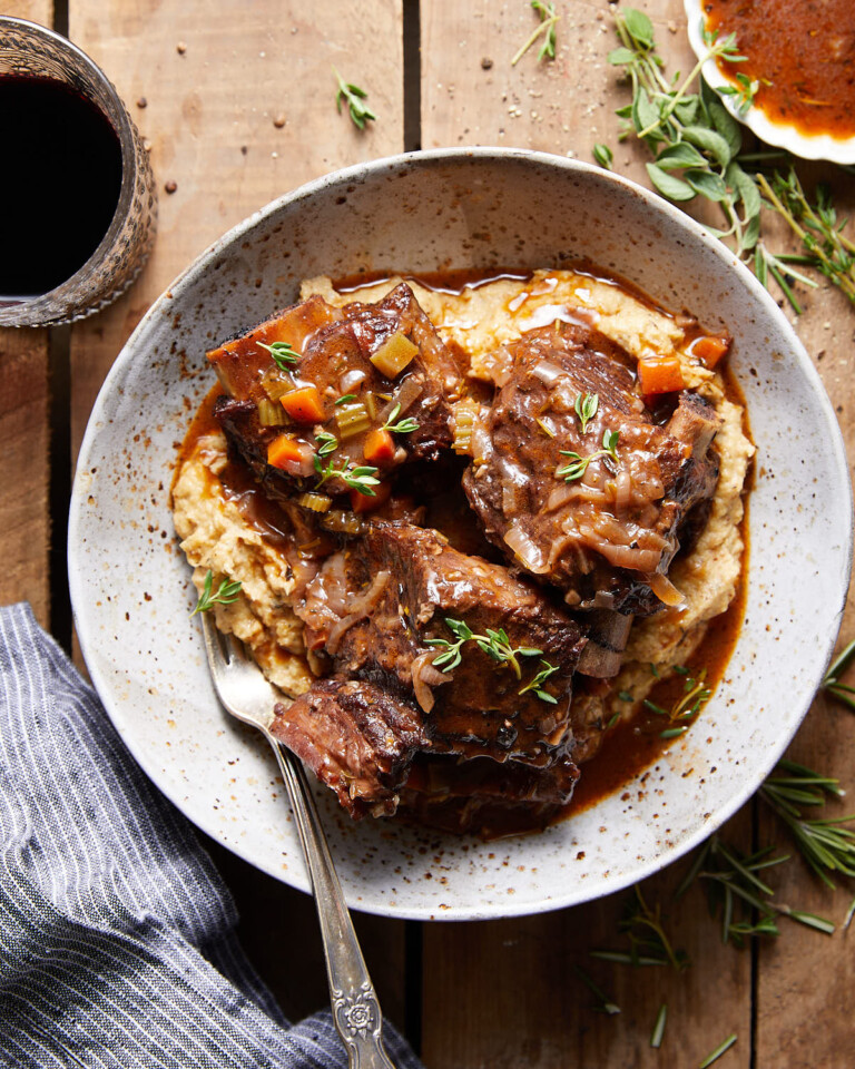 Red Wine Short Ribs Bites with Bri