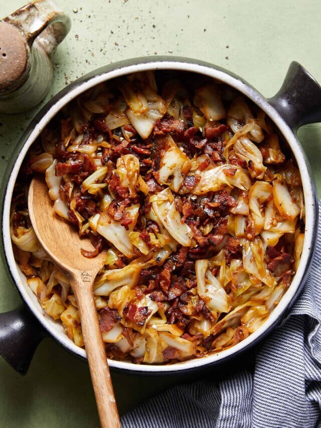 Fried Cabbage with Bacon & Onions