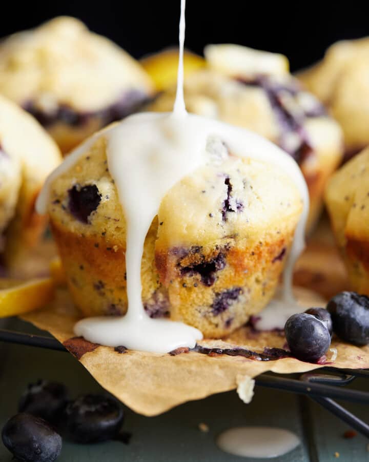 Blueberry Lemon Poppy Seed Muffins Bites with Bri