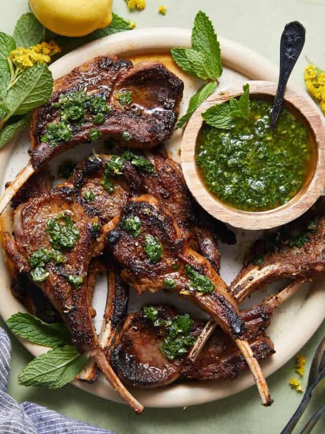 Cast Iron Skillet Lamb Chops - Bites with Bri
