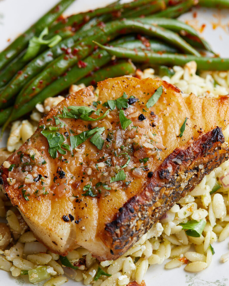 Pan Seared Chilean Sea Bass Recipe Bites with Bri