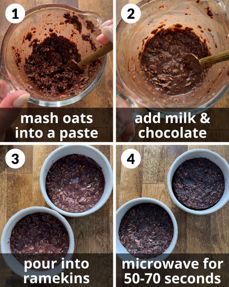 Microwave Baked Oats (No Blender) Bites with Bri