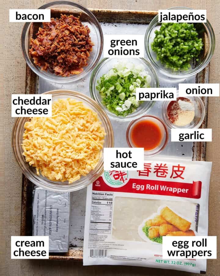 Jalapeño Popper Egg Rolls (Air Fried or Deep Fried) Bites with Bri