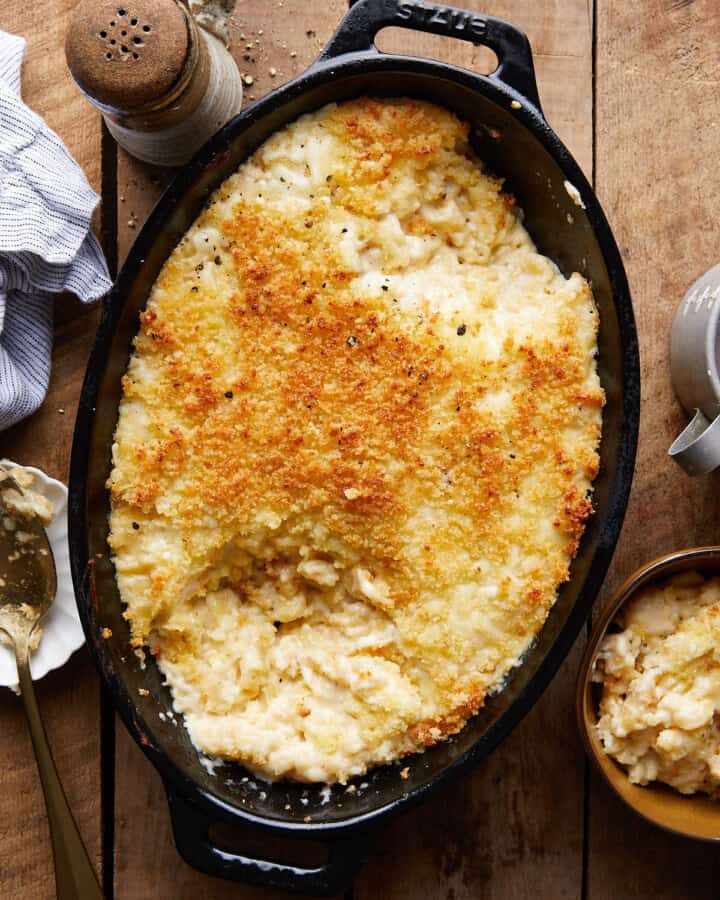 Baked White Cheddar Mac And Cheese - Bites With Bri