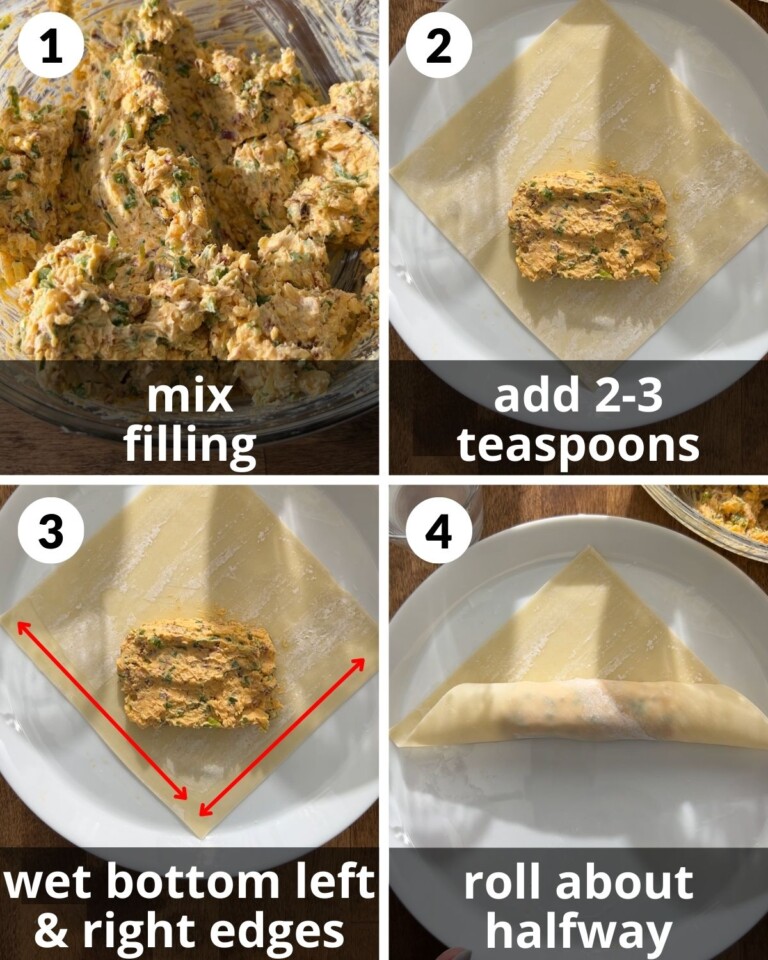 Jalapeño Popper Egg Rolls (Air Fried or Deep Fried) Bites with Bri