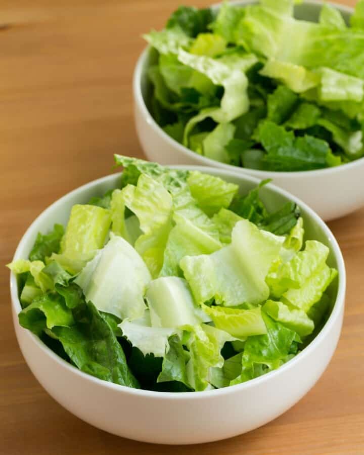 How To Cut Romaine Lettuce for Salad (Caesar, etc.) Bites with Bri