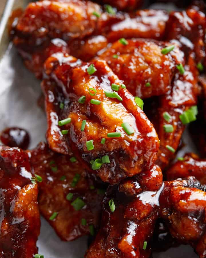 Sticky BBQ Chicken Wings Bites with Bri