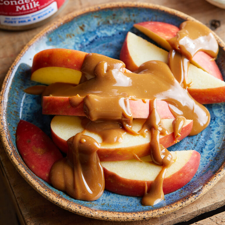 Sweetened Condensed Milk Caramel (1 Ingredient) Bites with Bri