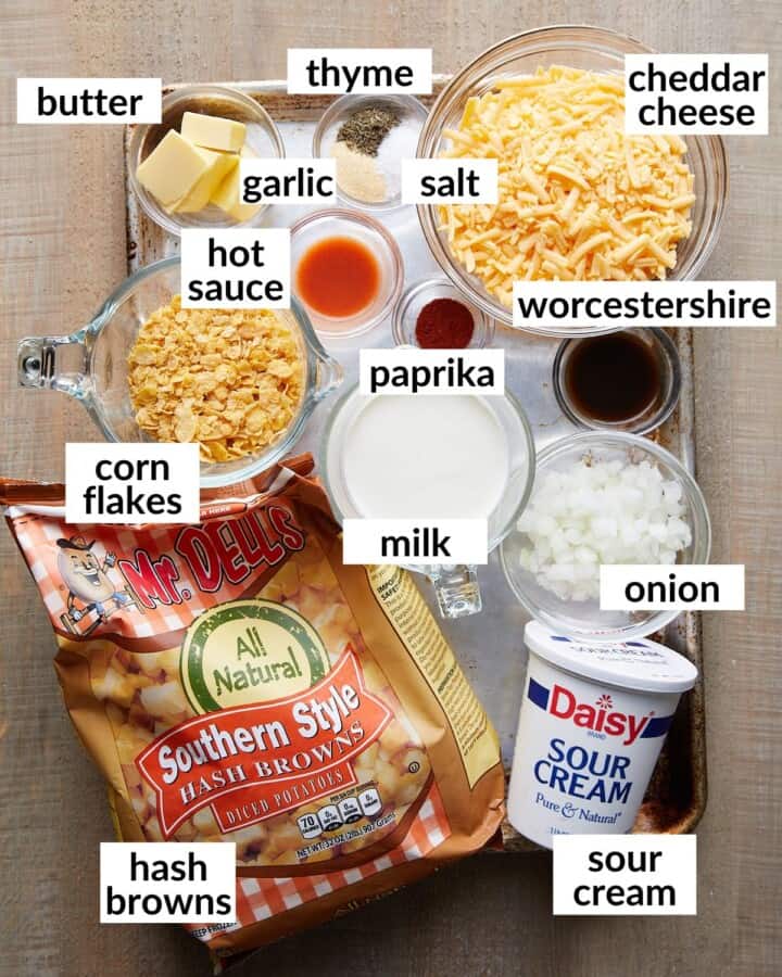 Crockpot Funeral Potatoes (Cheesy Hash Browns, No Soup) Bites with Bri