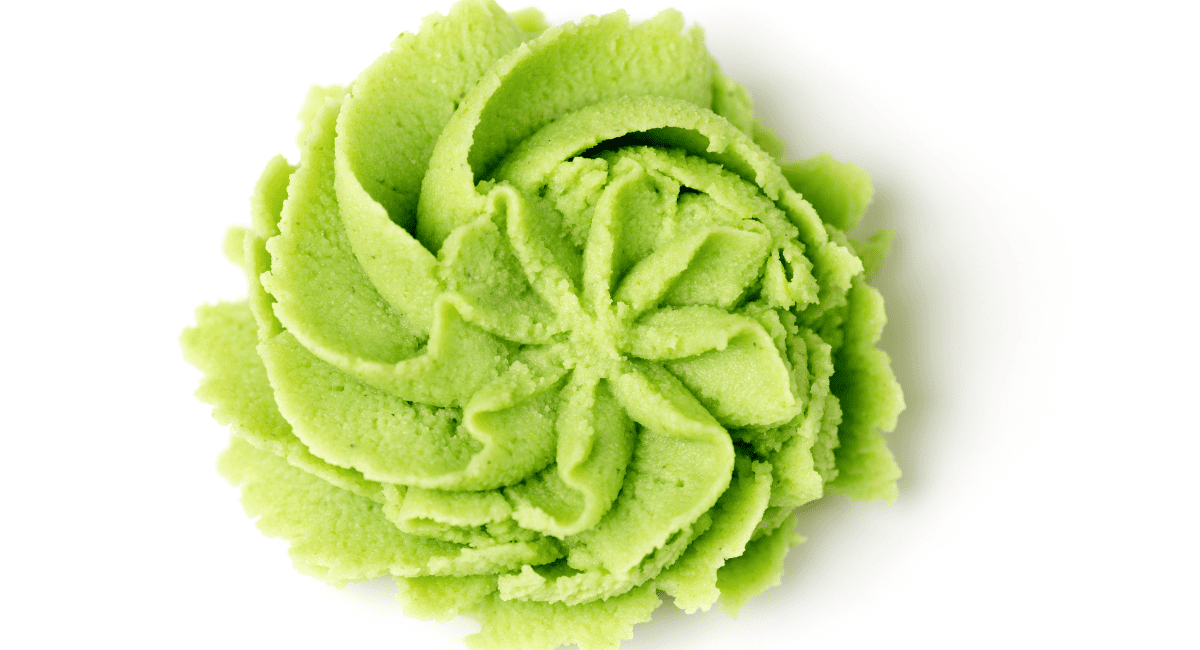 Overhead image of wasabi. 