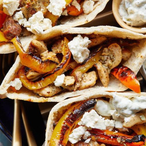 Easy Chicken Pita Pockets - Bites with Bri