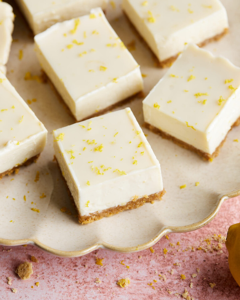 Lemon Bars with Graham Cracker Crust & Condensed Milk Bites with Bri