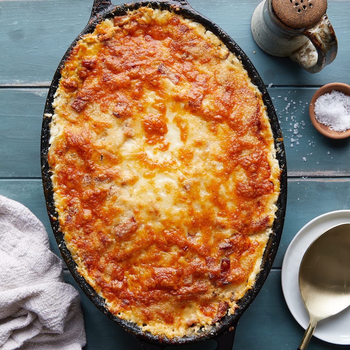 Au Gratin Potatoes with Ham (Cheesy) - Bites with Bri