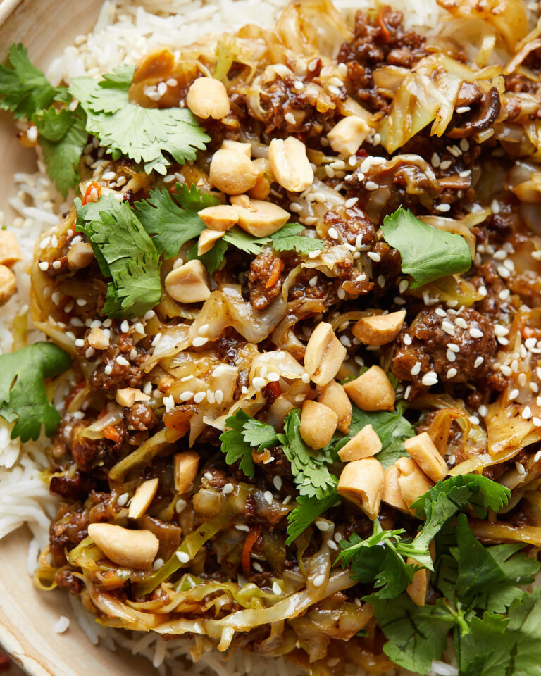 Easy Ground Pork Stir Fry with Cabbage - Bites with Bri