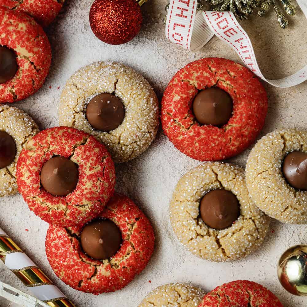 Christmas Peanut Butter Blossoms Recipe